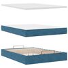 vidaXL Ottoman bed met matras en LED's 140x200cm fluweel donkerblauw