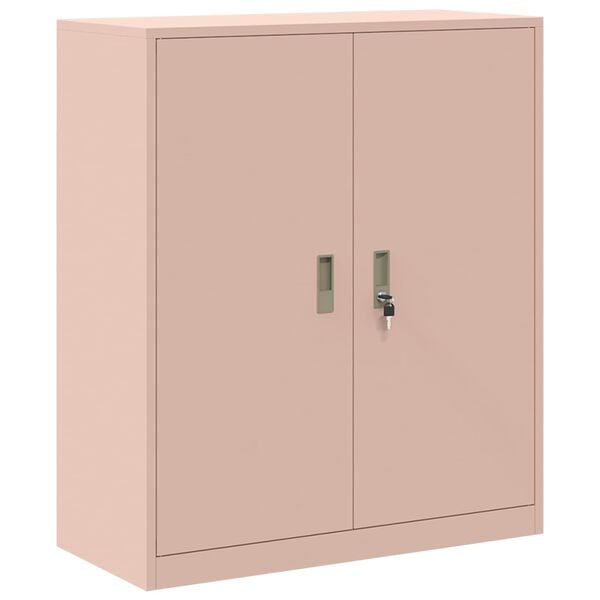 vidaXL Opbergkast Roze 90 x 40 x 105 cm Staal