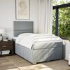 vidaXL Boxspring met matras stof lichtgrijs 120x190 cm