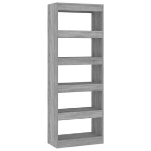 vidaXL Boekenkast/kamerscherm 60x30x166 cm bewerkt hout betongrijs
