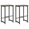 vidaXL Barkruk 2 st Artisanaal eiken 40 x 32 x 74 cm Bewerkt hout
