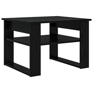 vidaXL Salontafel Zwart Eiken 64 x 54 x 44 cm Bewerkt hout