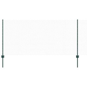 vidaXL Hexagonale Schutting met Palen 10 x 1 m PVC-Coated Staal Groen
