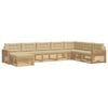 vidaXL Buiten bankenset 8 st Wit en Beige Massief Acaciahout