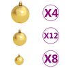 vidaXL 100-delige Kerstballenset 3/4/6 cm bruin/bronskleur/goudkleurig