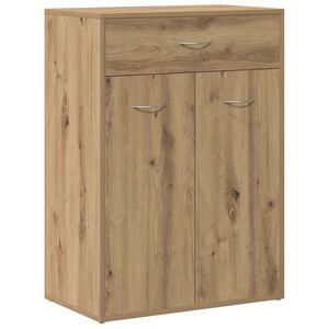 vidaXL Schoenenkast 60x35x84 cm bewerkt hout artisanaal eikenkleur