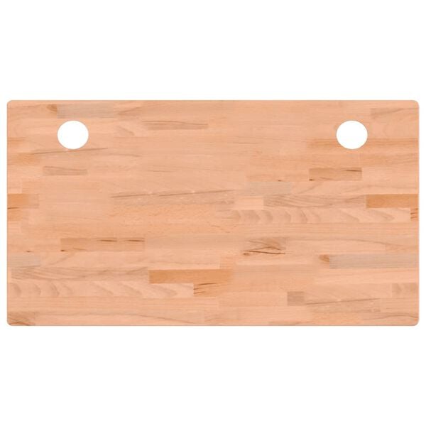 vidaXL Bureaublad 110x60x2,5 cm massief beukenhout