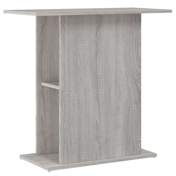 vidaXL Aquariumstandaard 75x36x72,5 cm bewerkt hout grijs sonoma