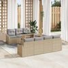 vidaXL Tuin Sofa Set met kussen 8 pcs Beige en Licht Grijs poly rattan
