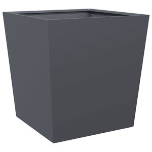 vidaXL Plantenbak 50x50x50 cm staal antracietkleurig