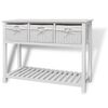 vidaXL Dressoir wit