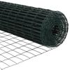 vidaXL Hek met Paal Groen 0,4 x 25 m Staal en PVC