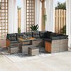 vidaXL Tuin Sofa Set met kussen 12 pcs Grijs 90 x 55 x 71 cm