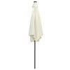 vidaXL Parasol met LED-verlichting en aluminium paal 300 cm zandwit