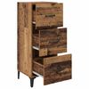 vidaXL Dressoir met lade Oud Hout 34,5 x 34 x 90 cm Bewerkt hout