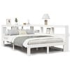 vidaXL Bed met boekenkast zonder matras grenenhout wit 120x200 cm