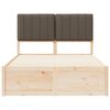 vidaXL Bedframe met Gevoerd Hoofdgedeelte Taupe 120 x 190 cm