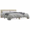 vidaXL Bedframe bewerkt hout metaal sonoma eikenkleurig 200x200 cm