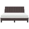 vidaXL Bed met matras "Hanko" stof donkerbruin 120x200 cm