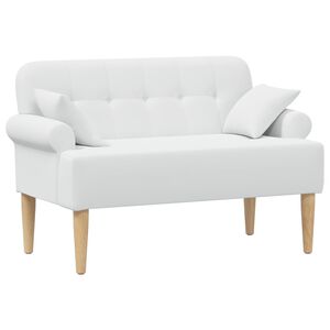 vidaXL Loungebank met knopencomfort Wit 120 x 65 x 79 cm Stof