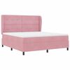 vidaXL Boxspringbed met matras Roze 200 x 180 cm Fluweel