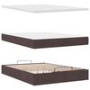 vidaXL Ottoman bed met matras 140x190cm stof donkerbruin