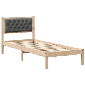 vidaXL Bedframe Donkergrijs 90 x 200 cm Massief grenenhout
