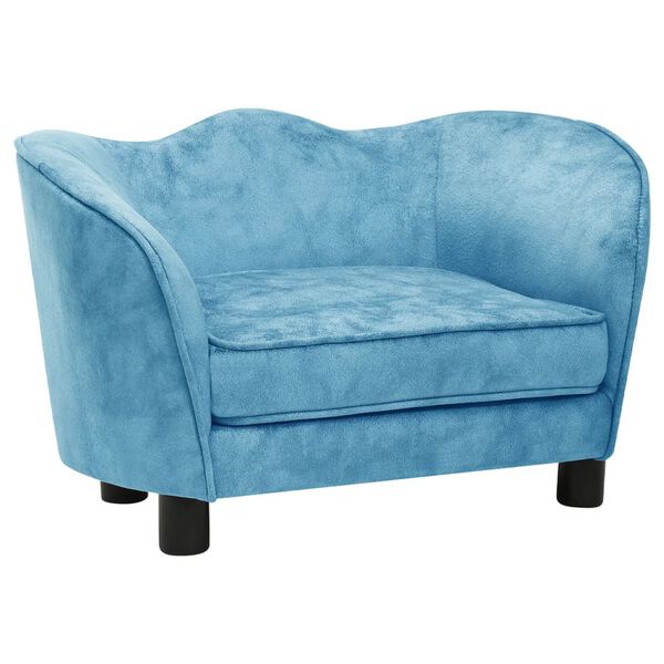 vidaXL Hondenbank 66x43x40 cm pluche turquoise