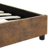 vidaXL Bedframe kunstsu&egrave;de bruin 100x200 cm