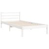 vidaXL Bedframe met hoofdbord massief hout wit 90x200 cm
