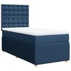 vidaXL Boxspring met matras stof blauw 100x200 cm