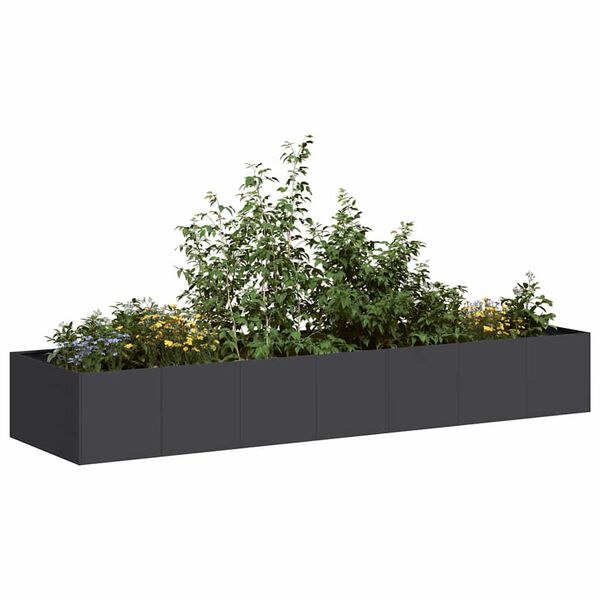 vidaXL Plantenbak 280x80x40 cm staal zwart