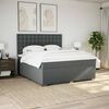 vidaXL Boxspring met matras stof donkergrijs 180x200 cm