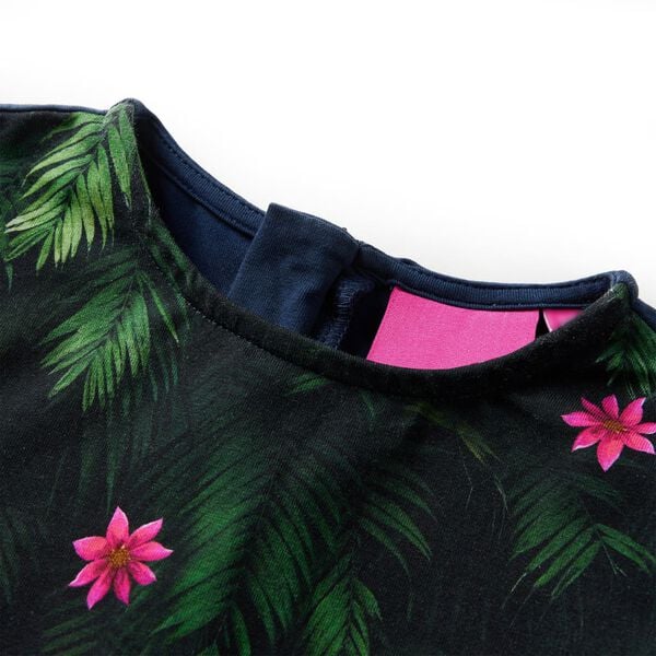 Kinderjurk met lange mouwen 140 marineblauw