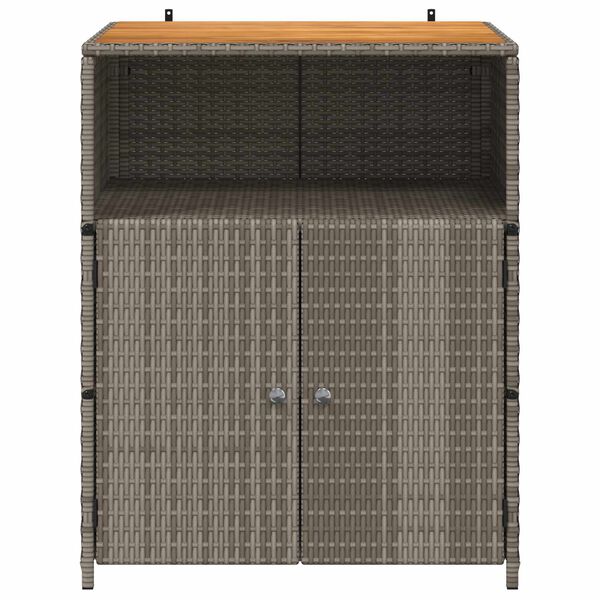 vidaXL Kast met plank Grijs 70 x 50 x 87 cm Polyester en Roly Ratten
