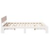 vidaXL Bedframe met hoofdeinde Wit 140 x 200 cm Massief grenenhout