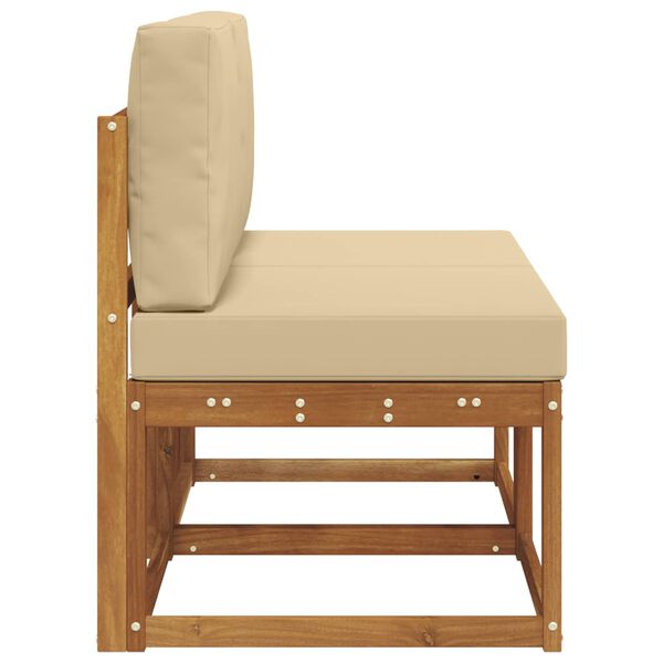 vidaXL 2 Stuk Buiten Midden Sofa Massief Acaciahout Naturel