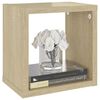 vidaXL Wandschappen kubus 4 st 22x15x22 cm sonoma eikenkleurig