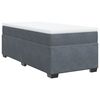 vidaXL Boxspring met matras fluweel donkergrijs 80x200 cm