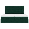 vidaXL Ottoman bed met matrassen en LED's 160x200cm fluweel