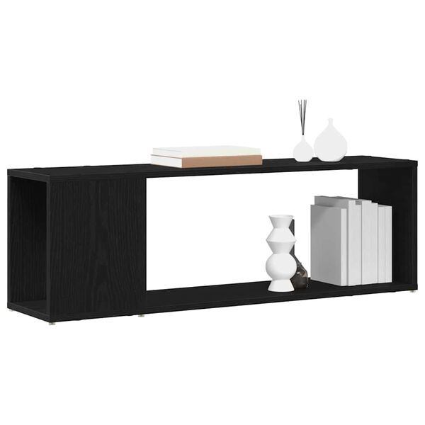 vidaXL Tv-meubelset Wandgemonteerd Zwart 100 x 24 x 63 cm Bewerkt hout