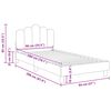 vidaXL Peuterbedframe met hoofdbord Zwart 90 x 200 cm Stof