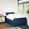vidaXL Boxspring met matras fluweel blauw 120x200 cm