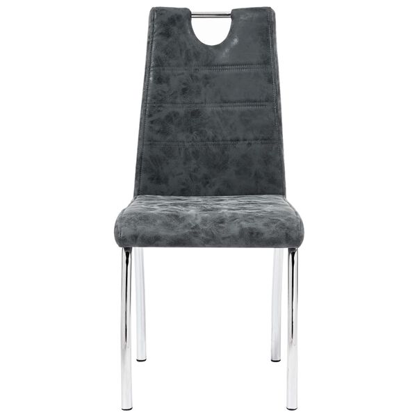 vidaXL Eetkamerstoelen 4 st kunstleer zwart