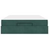 vidaXL Bedframe met matras met matras 2 pcs Groen Fluweel