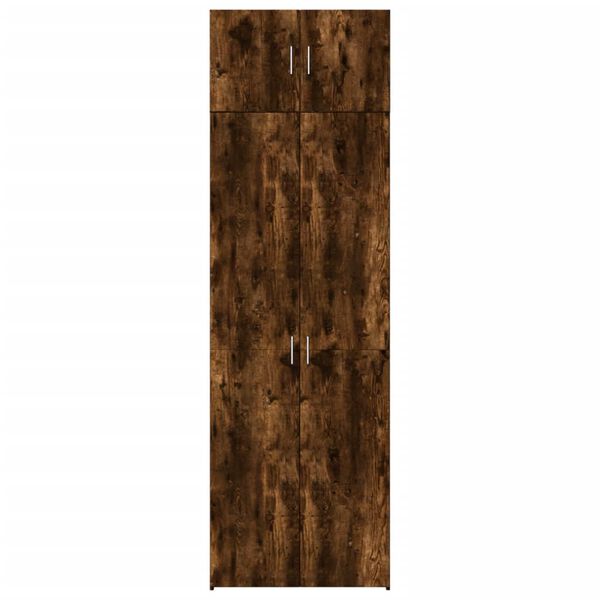 vidaXL Opbergkast 70x42,5x225 cm bewerkt hout gerookt eikenkleur