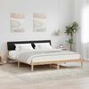 vidaXL Bedframe Bruin en zwart 180 x 200 cm Massief grenenhout