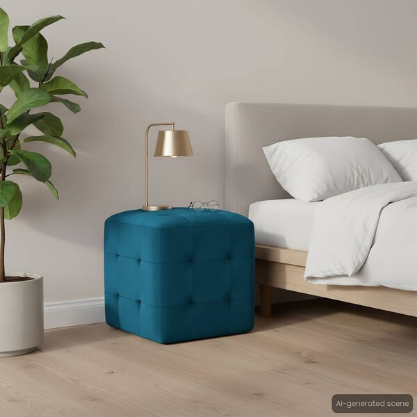 vidaXL Nachtkastjes 2 st 30x30x30 cm fluweel blauw