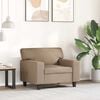 vidaXL Fauteuil 60 cm kunstleer cappuccinokleurig