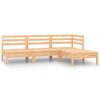 vidaXL 4-delige Loungeset massief grenenhout